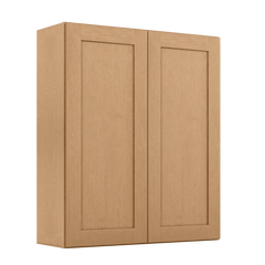 Wall Kitchen Cabinet W3642 Shaker Toffee LessCare 36 in. width 42 in. height 12 in. depth - Kitchen Cabinets