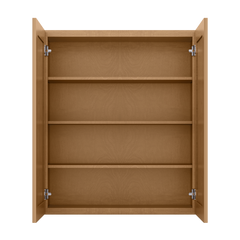 Wall Kitchen Cabinet W3642 Shaker Toffee LessCare 36 in. width 42 in. height 12 in. depth - Kitchen Cabinets