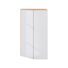 Modernform Cabinet Gloss White 24" W X 42" H X 12" D Wall Diagonal Corner Cabinet