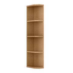 What-Not-Shelf Kitchen Cabinet WN642 Shaker Toffee LessCare 6 in. width 42 in. height 12 in. depth - Kitchen Cabinets
