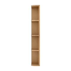 What-Not-Shelf Kitchen Cabinet WN642 Shaker Toffee LessCare 6 in. width 42 in. height 12 in. depth - Kitchen Cabinets