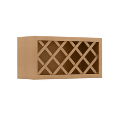 Wine Rack Kitchen Cabinet WR3015 Shaker Toffee LessCare 30 in. width 15 in. height 12 in. depth - Kitchen Cabinets