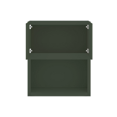 Modernform Cabinet Slim Sage Green 30" W X 36" H X 12" D Microwave w/Bottom Shelf