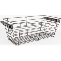 Dark Bronze Closet Pullout Basket with Slides 16"D x 29"W x 11"H