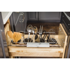 8" "No Wiggle" Utensil Bin Soft-close Base Cabinet Pullout
